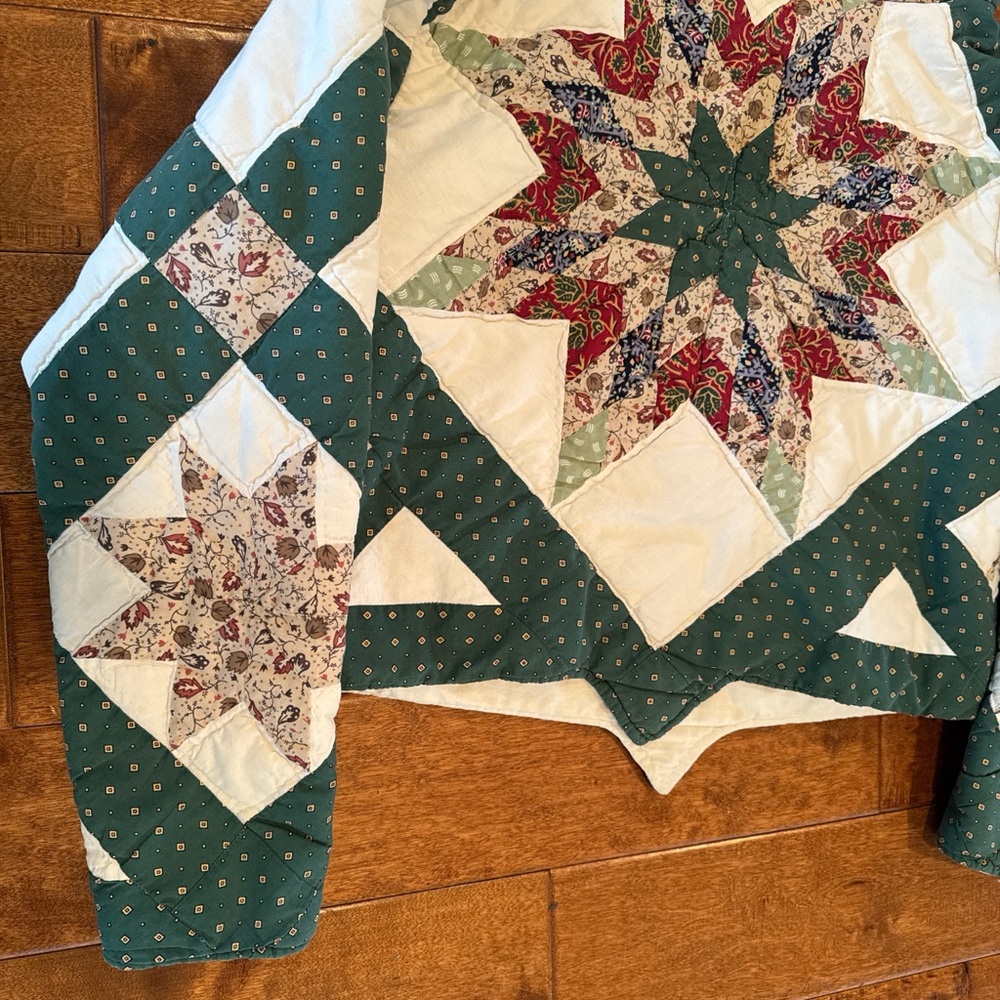 Patchwork Hooded Jacket With Star Design - image 4